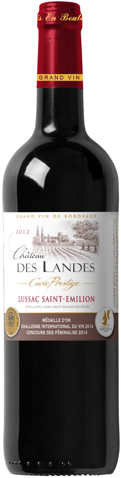 Château des Landes , Cuvee Prestige Lussac St Emilion, 2012